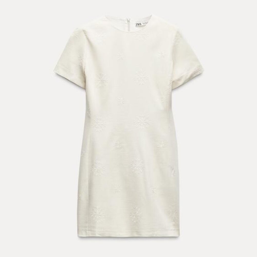 Zara EMBROIDERED MINI DRESS ZW COLLECTION M - Picture 6 of 10